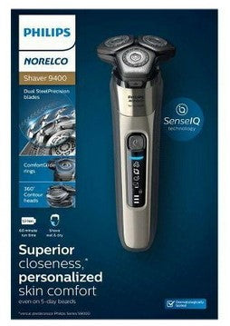 Philips Norelco Series 9400 Wet & Dry - Afeitadora eléctrica recargable