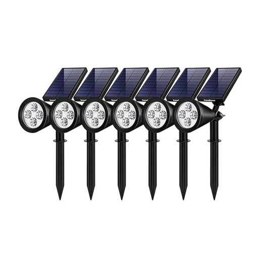 InnoGear - Luces solares para exteriores, mejoradas, impermeables, con energía solar, 2 en 1 paquete de 6 (blanco)