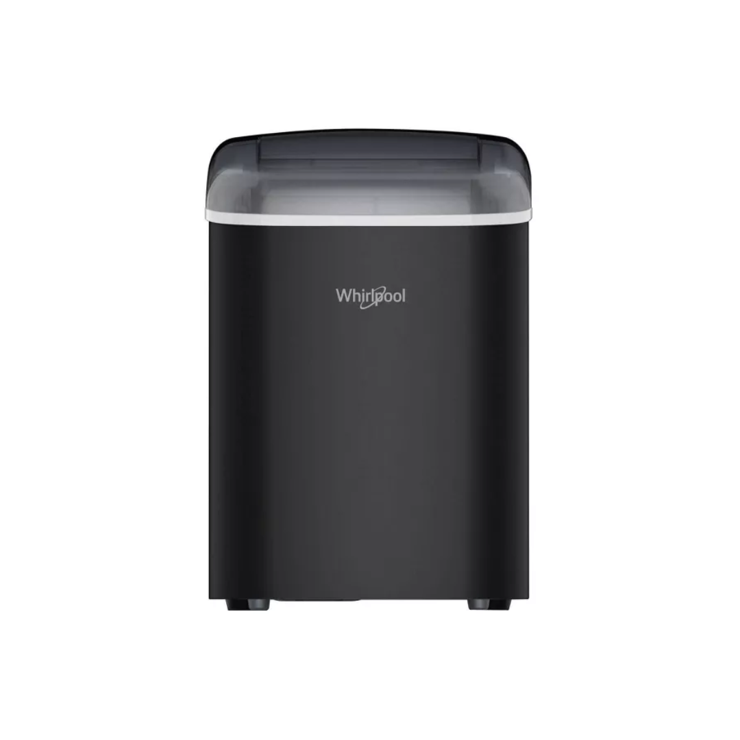 Máquina para fabricar hielo de encimera Whirlpool WHCI26VBA3A: producción diaria de 26 lb, hielo en forma de bala, color negro, almacenamiento de 1,5 lb, 2 tamaños de hielo