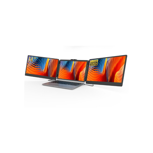 KAKUKA-Extensor de pantalla para portátil de 14 pulgadas, 1080P FHD IPS, monitor portátil para portátil de 13 a 17 pulgadas, triple monitor extendido para portátiles con altavoces duales, Plug-Play